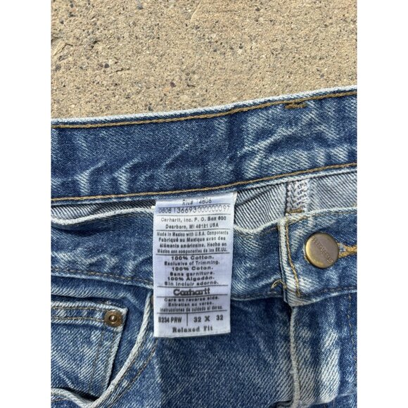 Vintage Y2K Carhartt Carpenter Raw Denim Blue Jean - Picture 10 of 10